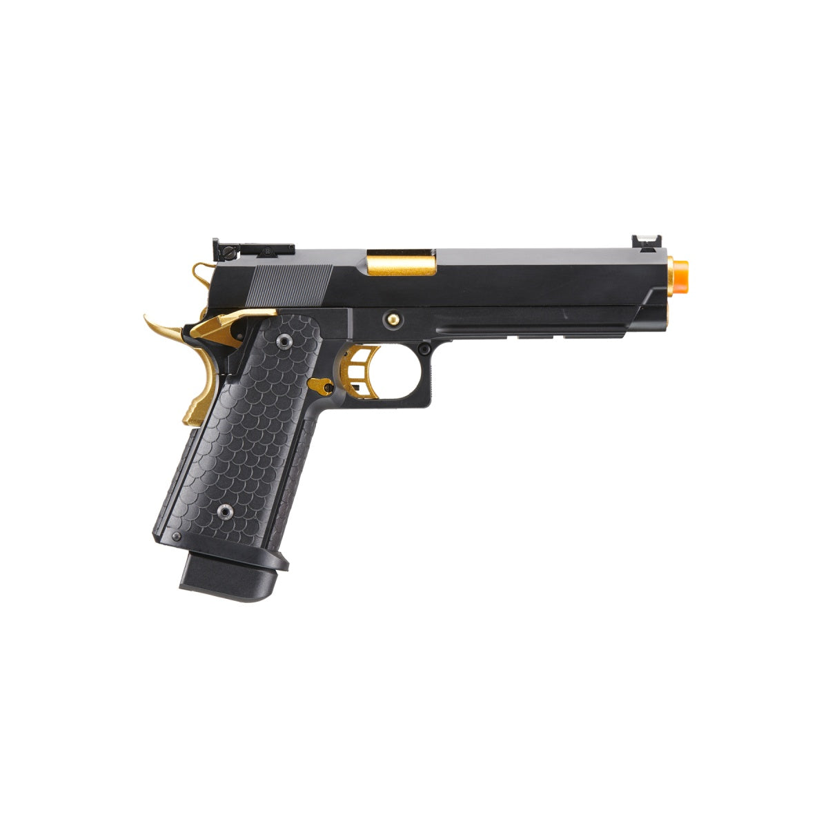 Double Bell Green Gas Hi-Capa 5.1 Gas Blowback Airsoft Pistol w/ Gold Hammer