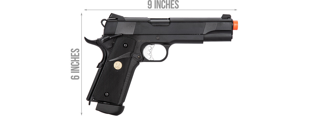 Double Bell M1911 CO2 Blowback MEU Airsoft Pistol Polymer] (BLACK)