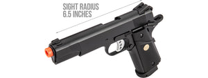Double Bell M1911 CO2 Blowback MEU Airsoft Pistol Polymer] (BLACK)