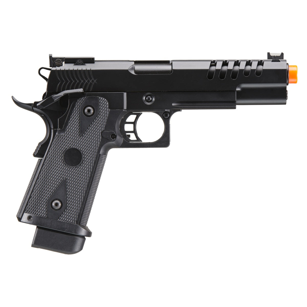 Double Bell Co2 Powered Hi-Capa 5.1 Blowback Airsoft Pistol (Color: Black)