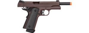 Double Bell M1911 CO2 Blowback Airsoft Pistol Polymer] (CRIMSON BROWN)