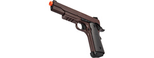 Double Bell M1911 CO2 Blowback Airsoft Pistol Metal] (CRIMSON BROWN)