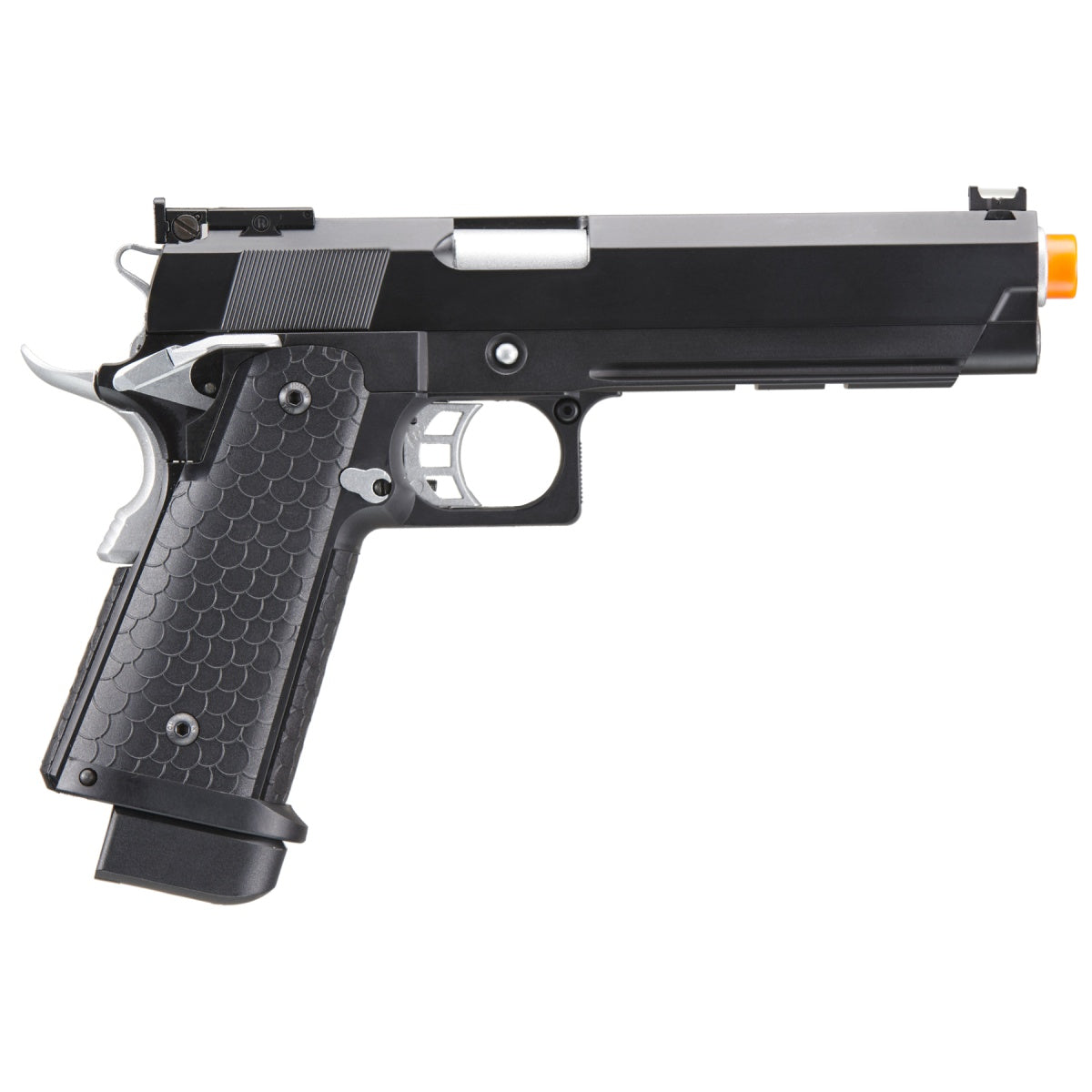Double Bell Green Gas Hi-Capa 5.1 Gas Blowback Airsoft Pistol w/ Silver Hammer