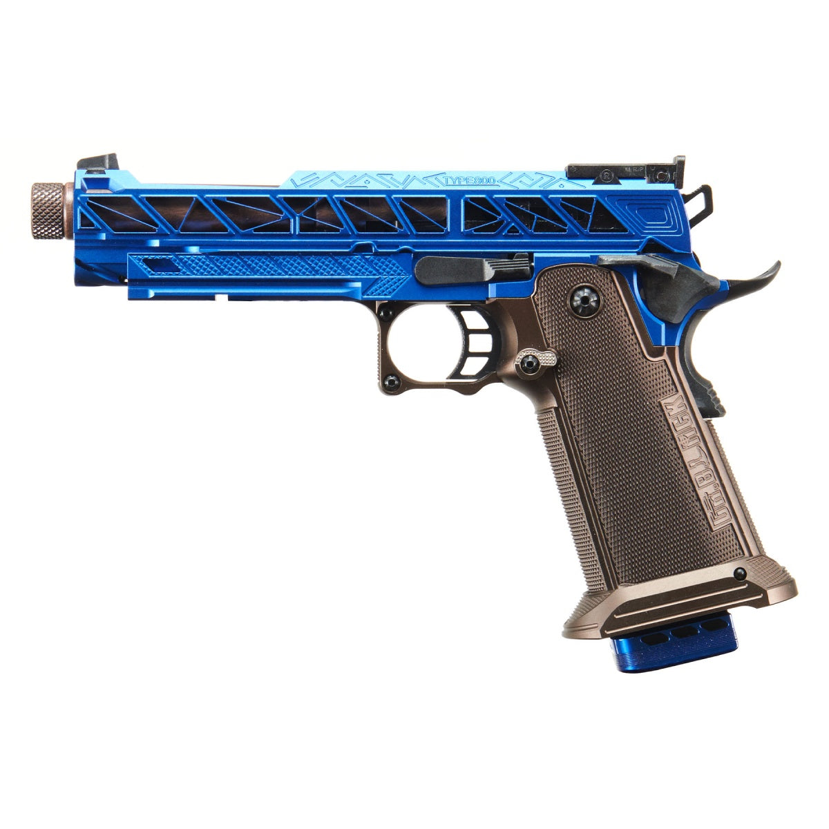 Custom Tokyo Marui "Vidar" Hi-Capa 5.1 GBB Airsoft Pistol - (Blue/Bronze/Black)