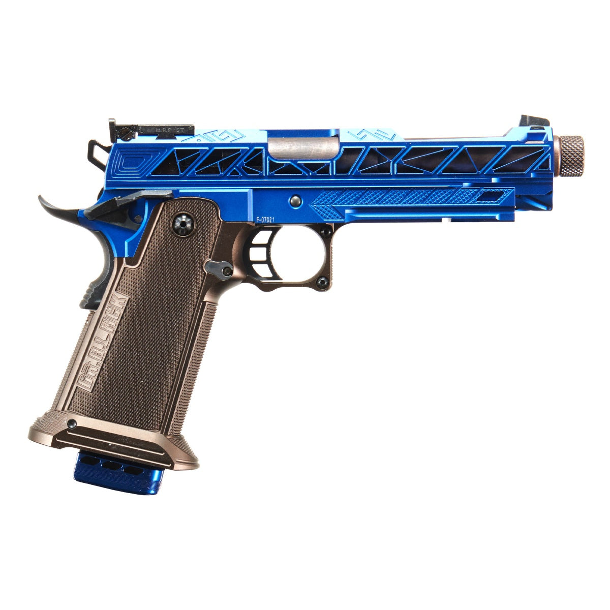 Custom Tokyo Marui "Vidar" Hi-Capa 5.1 GBB Airsoft Pistol - (Blue/Bronze/Black)
