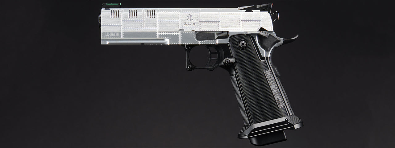 Dr. Gearbox Custom Tokyo Marui Monochrome ZERO 5.1 Hi-Capa GBB Pistol - (Silver/Black)