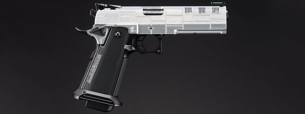 Dr. Gearbox Custom Tokyo Marui Monochrome ZERO 5.1 Hi-Capa GBB Pistol - (Silver/Black)