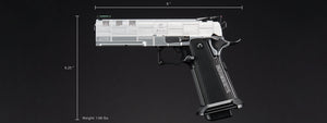 Dr. Gearbox Custom Tokyo Marui Monochrome ZERO 5.1 Hi-Capa GBB Pistol - (Silver/Black)