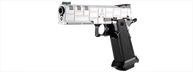 Dr. Gearbox Custom Tokyo Marui Monochrome ZERO 5.1 Hi-Capa GBB Pistol - (Silver/Black)