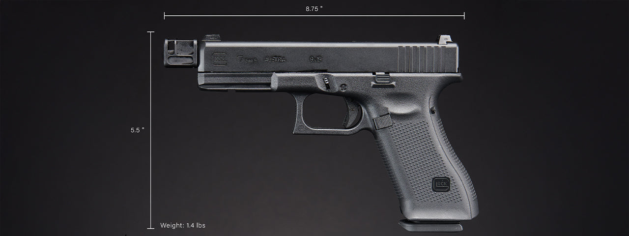 Dr. Gearbox Custom Glock 17 Gen 5 LAWMAN Gas Blowback Airsoft Pistol - (Black)