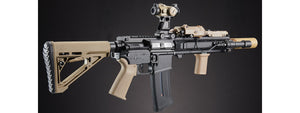 Custom Black Knight - Lancer Tactical Gen 4 L119A2 M4 Full Metal Airsoft Rifle - (Black/Tan)