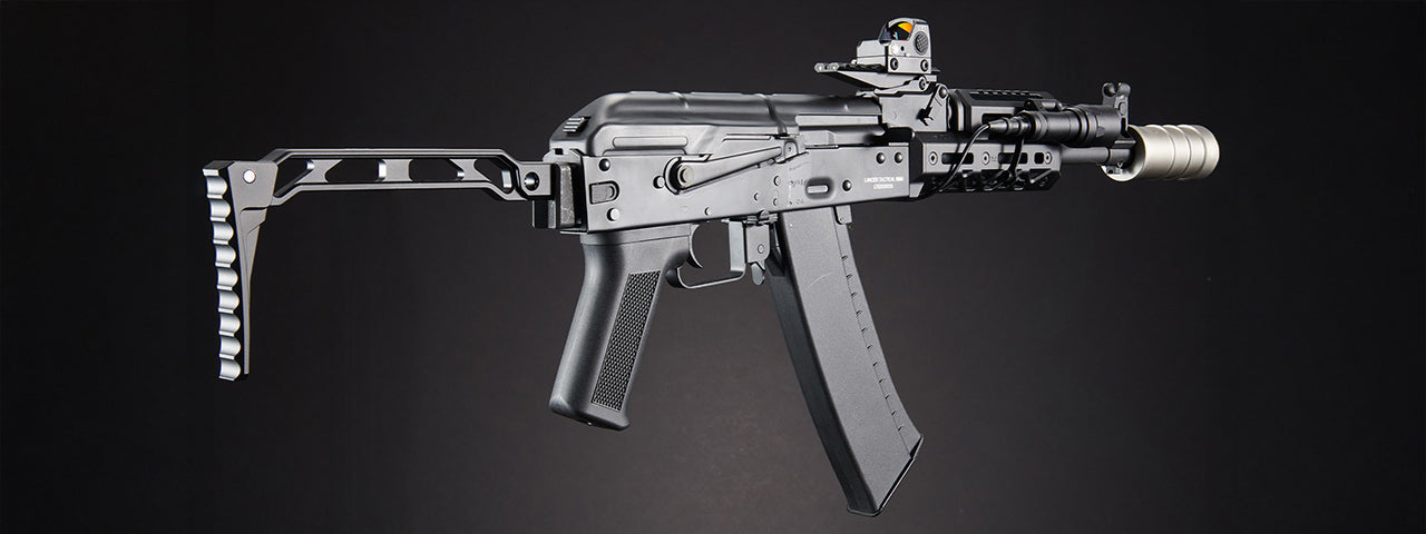 Custom Lancer Tactical Domovoi AKS-105 AEG Airsoft AEG Rifle - (Black)