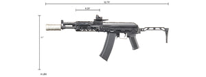 Custom Lancer Tactical Domovoi AKS-105 AEG Airsoft AEG Rifle - (Black)