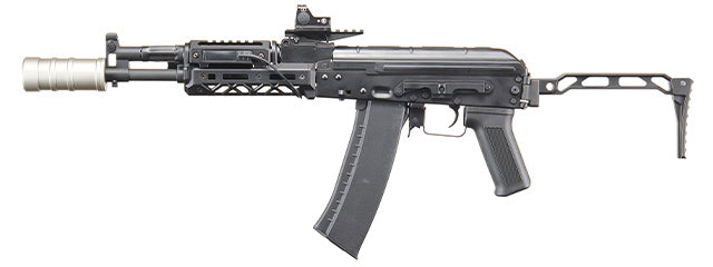 Custom Lancer Tactical Domovoi AKS-105 AEG Airsoft AEG Rifle - (Black)