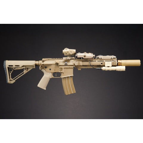 Custom Shetani - Lancer Tactical Gen 4 L119A2 M4/M16 Full Metal Airsoft Rifle - (Tan)