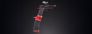 Custom Lancer Tactical LAMIA - Stryk Hi-Capa 5.1 Gas Blowback Airsoft Pistol - (Black/Red)