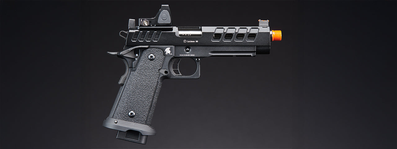 Custom Lancer Tactical ACHILLES - Heracles Hi-Capa Gas Blowback Airsoft Pistol - (Black)