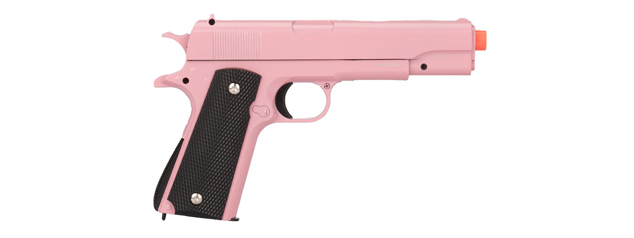 G13P SPRING POWERED 1911 METAL AIRSOFT PISTOL (PINK)