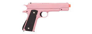 G13P SPRING POWERED 1911 METAL AIRSOFT PISTOL (PINK)
