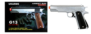 UKARMS G13S Metal Spring Pistol, Silver