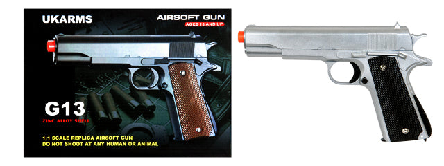 UKARMS G13S Metal Spring Pistol, Silver