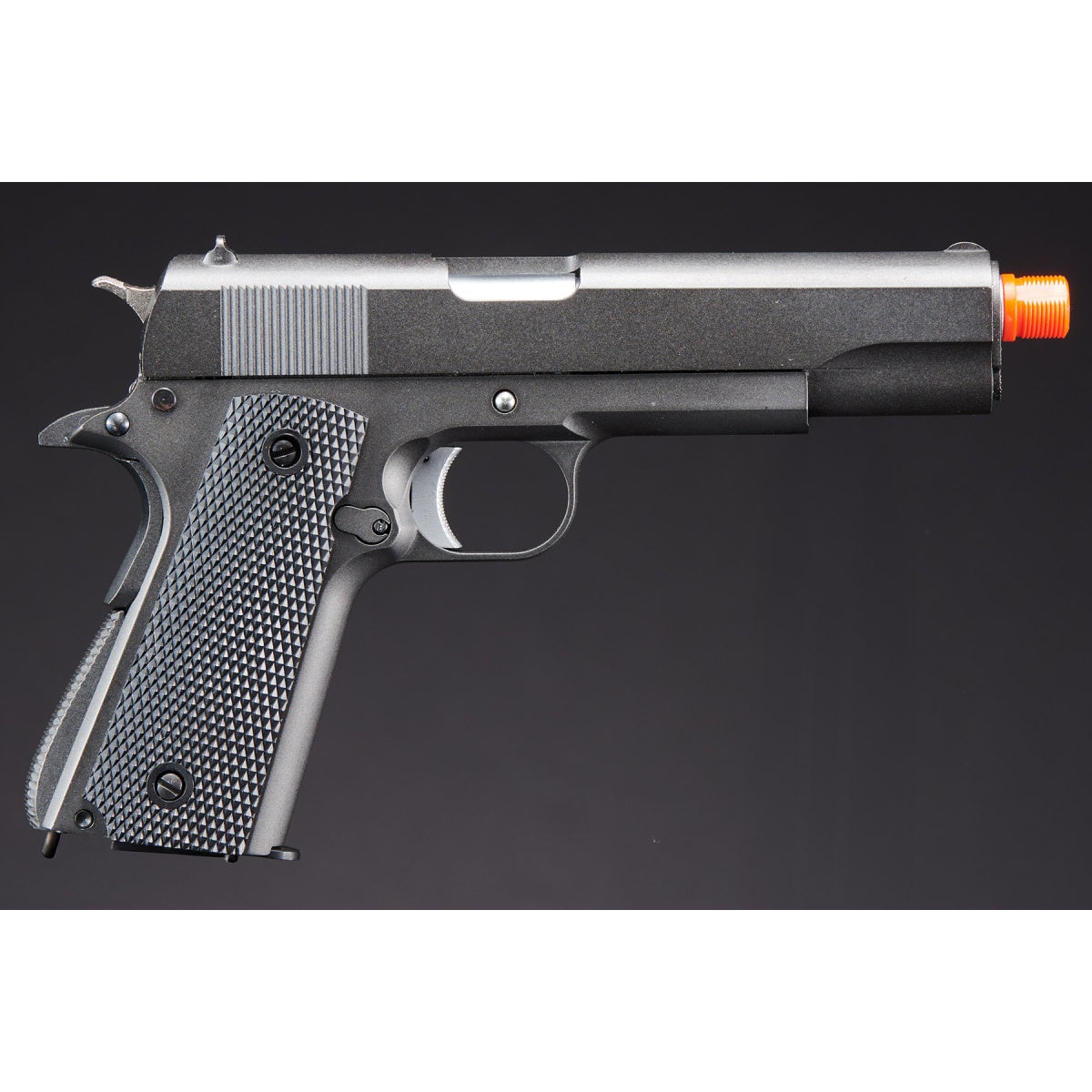 WellFire 1911 CO2 Blowback Airsoft Pistol (Color: Gun Metal Gray)