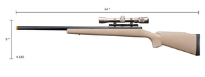 Golden Ball Bolt Action Spring Powered Sniper Rifle w/ Metal Scope - (Tan)
