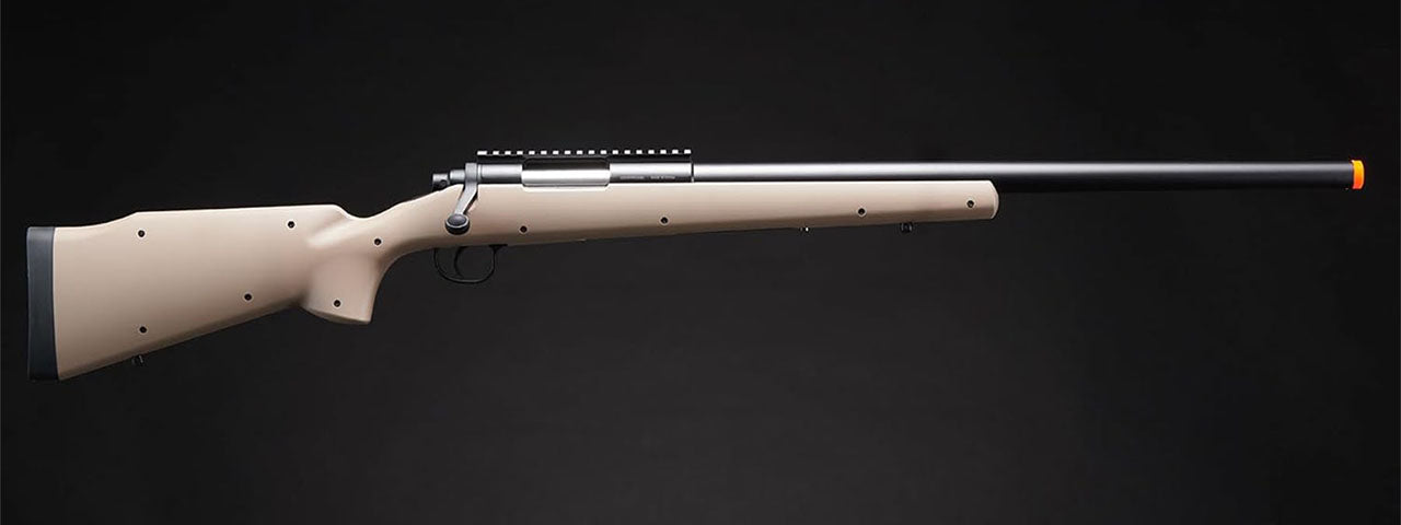 Golden Ball Bolt Action Spring Powered Sniper Rifle - (Tan)