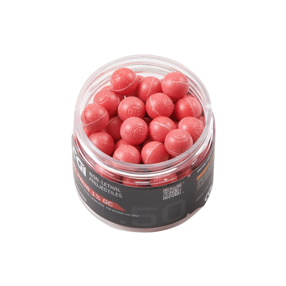 GoldenBall CGI .50 Caliber Non Lethal Self Defence Ball Projectiles - (Red)