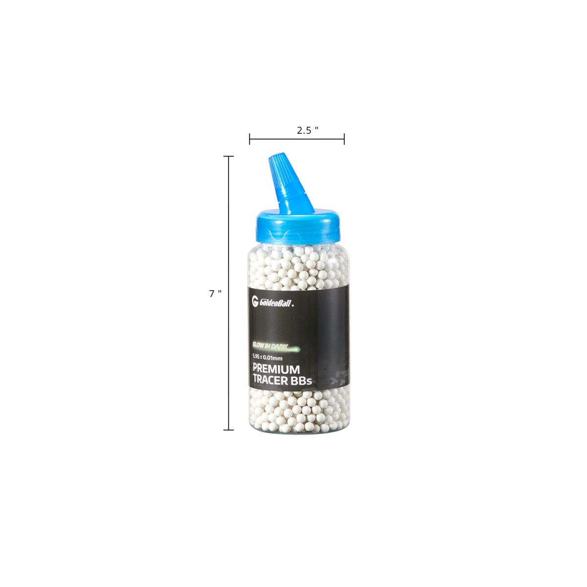 GoldenBall 2000 Round Premium Grade Tracer BBs - (White) - .20G