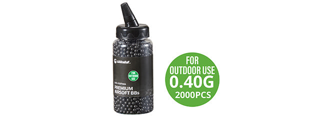 GoldenBall 2000 Round .40G Premium Grade Outdoor BBs - (Black)