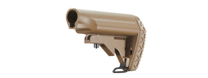 GOLDEN EAGLE RETRACTABLE CRANE STOCK W/ BUFFER TUBE (TAN)