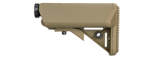 GOLDEN EAGLE RETRACTABLE SOPMOD STOCK W/ BUFFER TUBE (TAN)