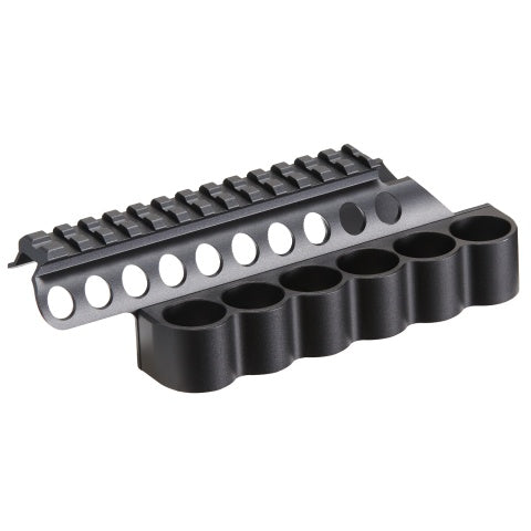 Golden Eagle CNC Aluminum Top Rail Mount w/ Shell Holder for 8870 Gas Shotgun - (Black)