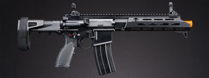 Golden Eagle GBBR Airsoft Rifle w/ 11 M LOK Handguard and Mock Amplifier - (Black)