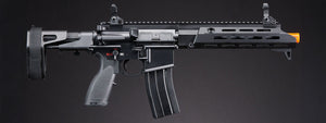 Golden Eagle GBBR Airsoft Rifle w/ 11 M LOK Handguard and Mock Suppressor - (Black)