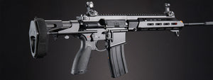 Golden Eagle GBBR Airsoft Rifle w/ 11 M LOK Handguard and Mock Suppressor - (Black)