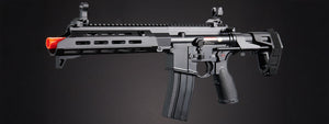 Golden Eagle GBBR Airsoft Rifle w/ 11 M LOK Handguard and Mock Suppressor - (Black)