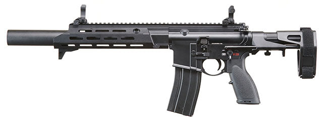 Golden Eagle GBBR Airsoft Rifle w/ 11 M LOK Handguard and Mock Suppressor - (Black)