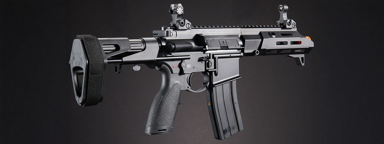 Golden Eagle GBBR Airsoft Rifle w/ 7.5 M LOK Handguard and Mock Amplifier - (Black)