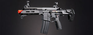 Golden Eagle GBBR Airsoft Rifle w/ 7.5 M LOK Handguard and Mock Amplifier - (Black)