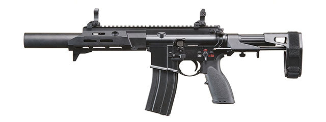 Golden Eagle GBBR Airsoft Rifle w/ 7.5 M LOK Handguard and Mock Suppressor - (Black)