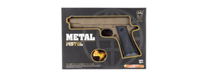 GE3003T M1911 W/ METAL SLIDE AIRSOFT SPRING PISTOL (TAN)