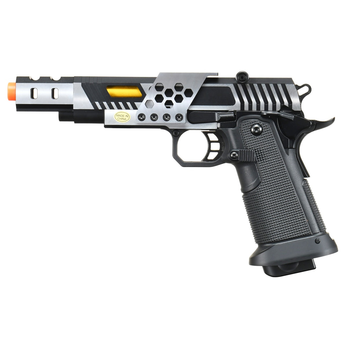 Golden Eagle 3359 Hi-Capa 5.1 Full Metal CNC Gas Blowback Airsoft Pistol - Silver
