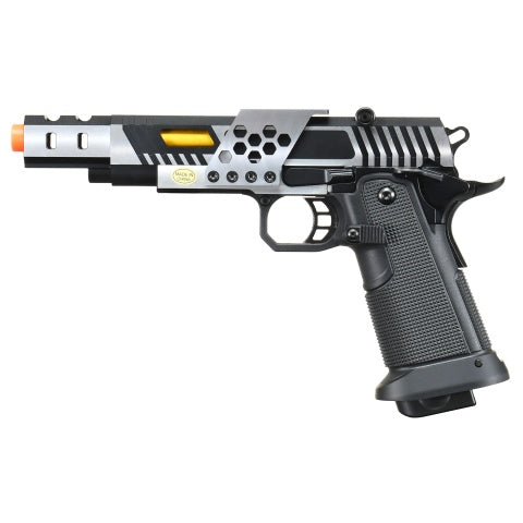 Golden Eagle 3359 Hi-Capa 5.1 Full Metal CNC Gas Blowback Airsoft Pistol - Silver