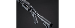 Golden Eagle M8873 3/6-Shot Pump Action Gas Airsoft Shotgun w/ Optic Rail & M4 Crane Stock - (Black)