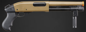 Golden Eagle M8876 3/6-Shot Pump Action Gas Airsoft Sawed-Off Shotgun w/ Forend Handle - (Tan)