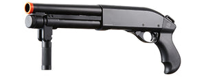 Golden Eagle M8876 3/6-Shot Pump Action Gas Airsoft Sawed-Off Shotgun w/ Forend Handle - (Black)