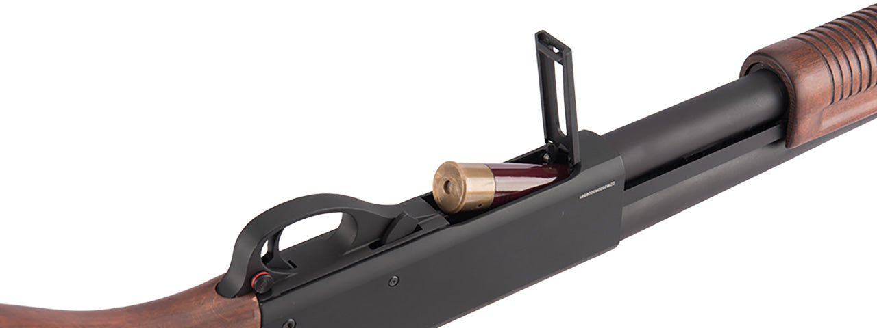 Golden Eagle M870 3/6-Shot Pump Action Gas Airsoft Shotgun Sawed-Off (WOOD)