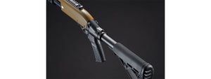 Golden Eagle M8878 3/6-Shot Pump Action Gas Airsoft Sawed-Off Shotgun w/ M-LOK Forend & Delta Stock - (Tan)